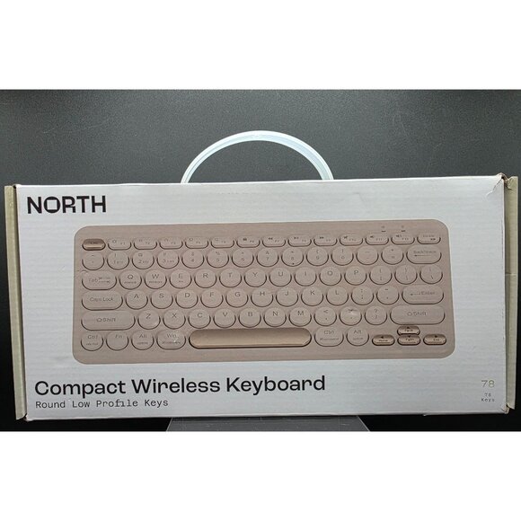 North Compact Wireless Keyboard With Round Low Profile Keys 2.4GHz & Wireless Co - Picture 1 of 5